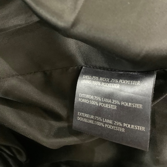 Liz Claiborne Hooded charcoal WOOL Pea Jacket MEDIUM 34-35 bust - Picture 13 of 13